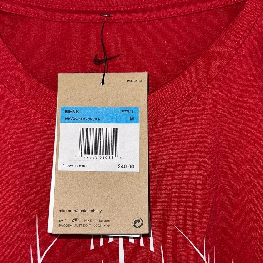 Nike Red Tee with White Logo Giants